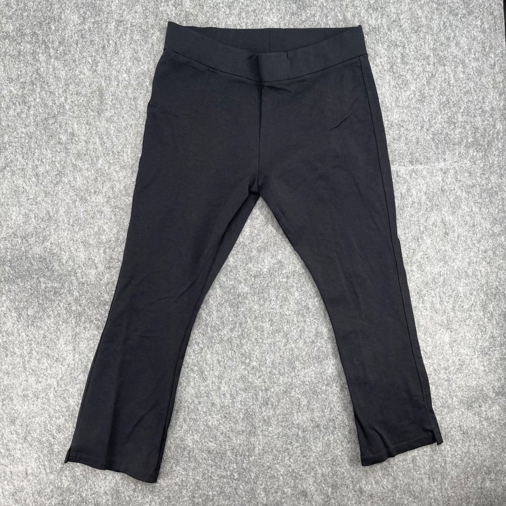 American Giant  Leggings Womens Size 16 Black Kick Flare Made in USA Pants